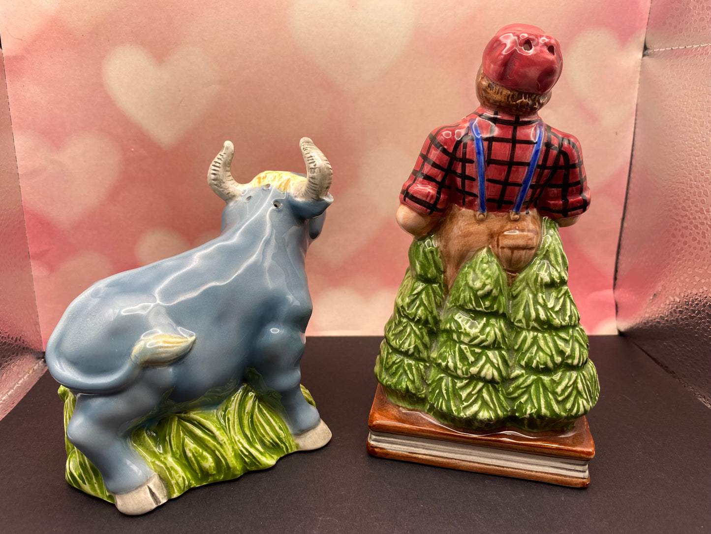 Fitz & Floyd - Paul Bunyan & Babe the Blue Ox